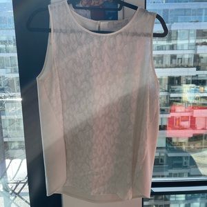 Cream cheetah shell top